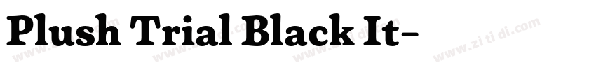 Plush Trial Black It字体转换